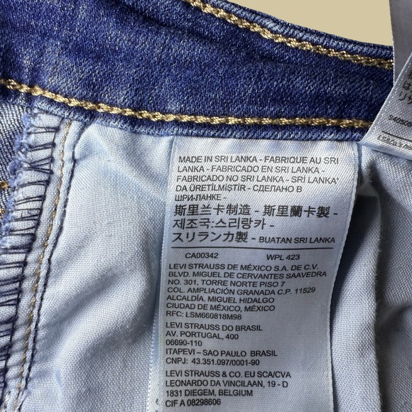 Levi's 725 High Rise Bootcut Jeans Women's Size 31 Blue Denim Stretch Slim Fit - Picture 4 of 13